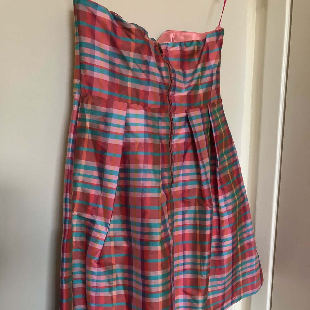 NWT Anthropologie Ribboned Plaid Dress 10 - Picture 4 of 4